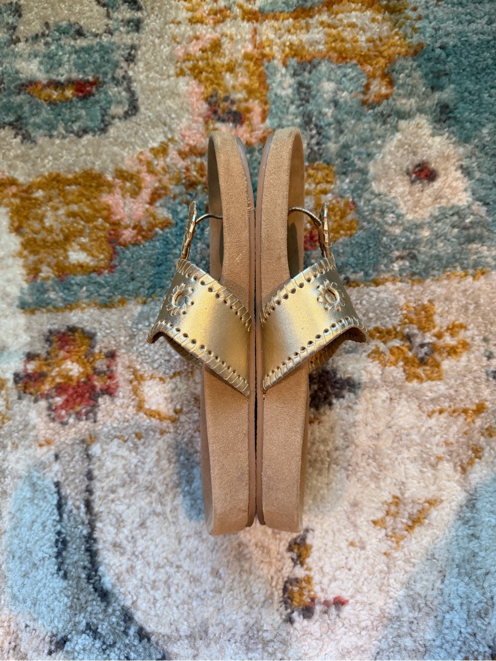 Gold Jack Roger’s comfort sandals - Picture 2 of 6